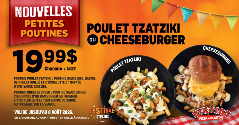 Nouvelles petites poutines | Stratos Pizza Poutine